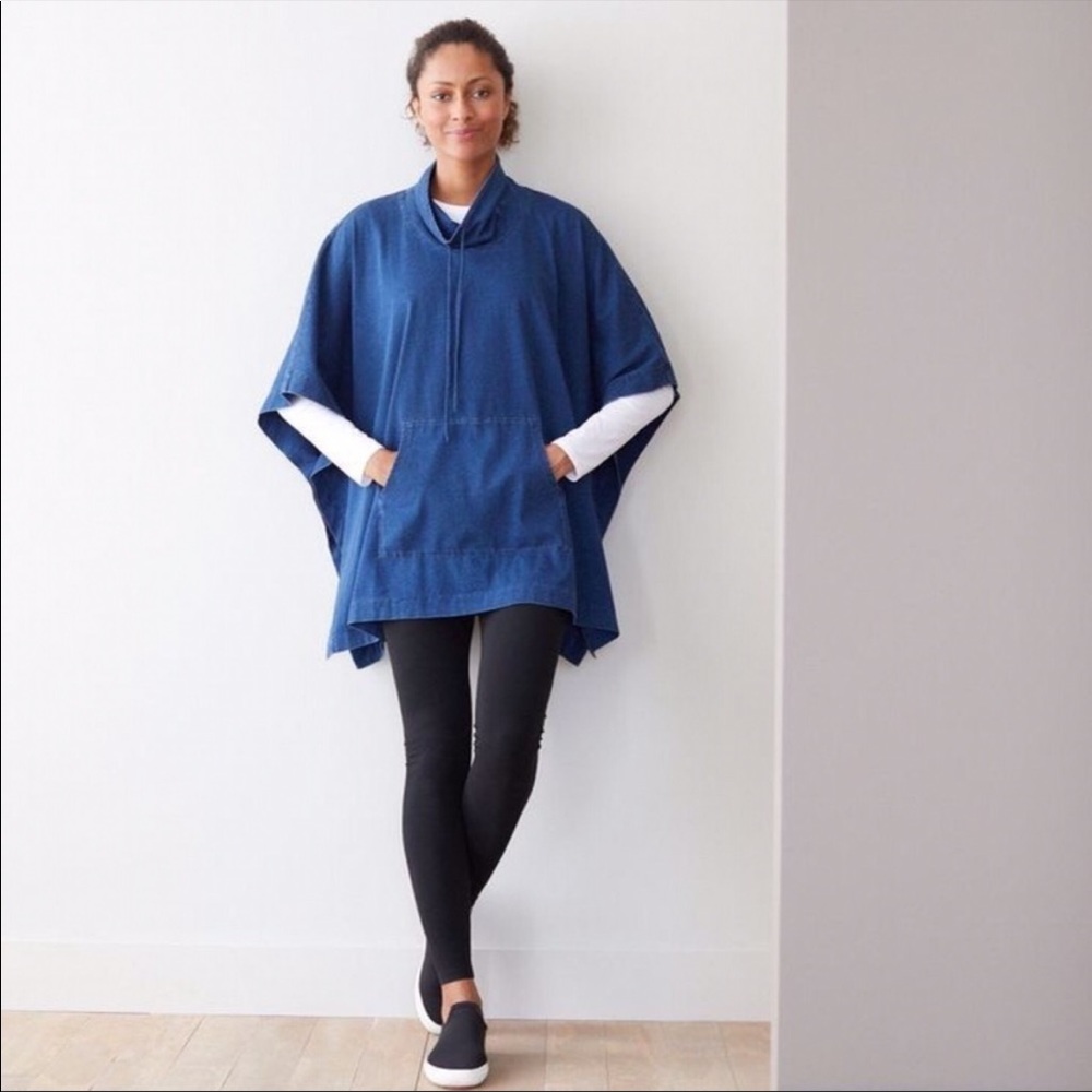 Pure Jill Indigo Poncho Size XS/S